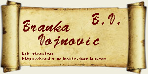 Branka Vojnović vizit kartica